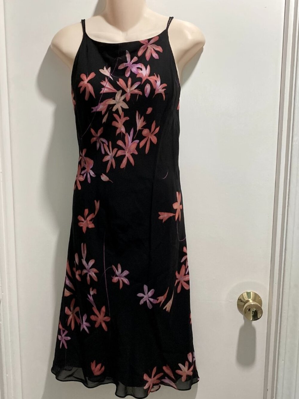 Vintage JNY Floral Sheer Bias Cut Whimsigoth Fairy Romantic Y2K Slip Dress PM